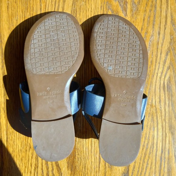 Kate Spade Navy Blue Thong Sandals - Picture 8 of 16